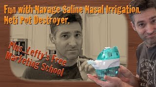 Navage Saline Nasal Irrigation Review Neti Pot Destroyer Leftys Free Marketing School [upl. by Fairweather]