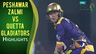 PSL 2017 Playoff 1 Peshawar Zalmi vs Quetta Gladiators Highlights [upl. by Cerelly145]