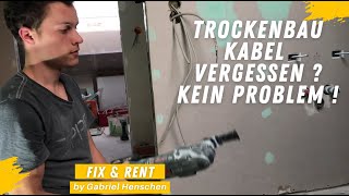 Trockenbau Kabel nachträglich verlegen [upl. by Asilana]