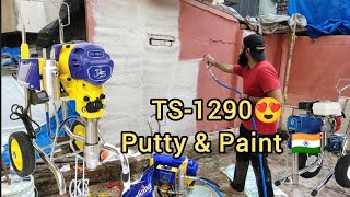 Airless Putty amp Paint Spraying Machine 919769414599 Best Painting Machine  Putty Spraying Machine [upl. by Martainn]