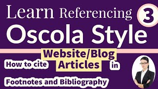 How to cite WebsiteBlog Articles in Oscola Style Referencing  Oscola Guide Part 3  UK LLM UK LLB [upl. by Jaylene]