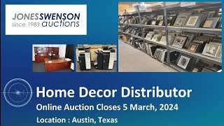 Home Decor Distributor Liquidation Auction  Overview Video [upl. by Maisel]