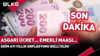 Asgari Ücret ve Emekli Maaşı Ne Kadar Olacak Ekim Ayı Enflasyonu Belli Oldu Sondakika [upl. by Latoye777]