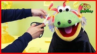 Pretend Play Gus the Gummy Gator Goes to Get His First Ever Haircut [upl. by Tterrab]