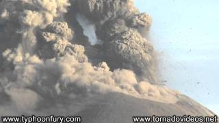 Incredible Anak Krakatau volcanic eruption video [upl. by Atinoj]