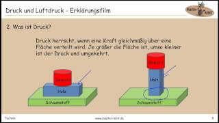 Druck und Luftdruck  Erklärungsfilm [upl. by Onfre]