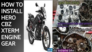 Hero Cbz Xtreme me Engine Gear Kese Fit Kare how to install Hero cbz xtreme [upl. by Miarzim181]