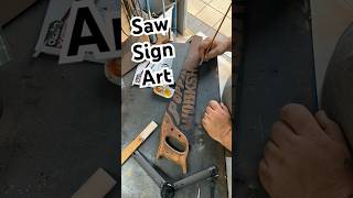 Saw sign art signage diy [upl. by Akselaw]