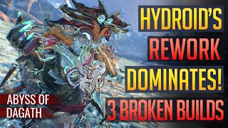 Warframe  HYDROID REWORK 3 Different Broken Builds to Try [upl. by Ettennan]