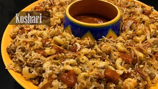 Koshari  Kushari  Egyptian Rice Lentils and macaroni with Tomato sauce Recipe  RKC [upl. by Sessylu811]