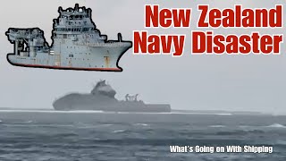 The Royal New Zealand Navys HMNZS Manawanui Grounded Then Sank Off the Coast of Samoa [upl. by Ayvid]