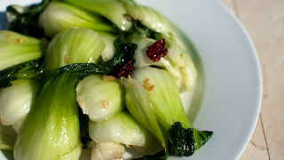 Delicious spicy Bok Choy Stir frying with Garlic [upl. by Alaikim955]