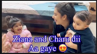 Ziana and charu dii aa gaye  Krishna bohot khush hua ziana se milakar  Chetan and Monika ASOPA [upl. by Eninaej]