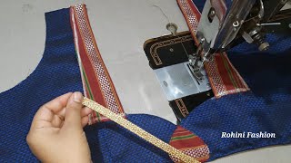 Blouse designcutting and stitching back neck [upl. by Seidule432]