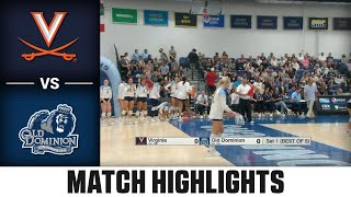 Virginia vs Old Dominion Match Highlights  2024 ACC Volleyball [upl. by Etteinotna]