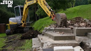 Demolition Of Old Concrete Stairs And Construction Of New Ones [upl. by Akyssej]