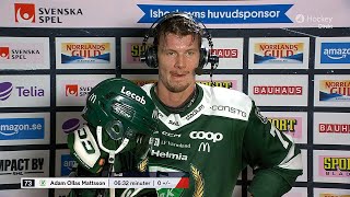 Adam Ollas Mattsson efter första perioden  Intervju  Färjestad BK  Örebro HK  20241116 [upl. by Inaleon]