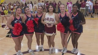 KENS 5 Play of the Week awarded to Harlandale cheerleader [upl. by Worlock]