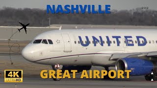 A GREAT AIRPORT Plane Spotting at Nashville BNA  February 1 2024 [upl. by Leena]