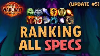 Progressive Tierlist Update 5  RANKING ALL SPECS amp CLASSES  The War Within BETA [upl. by Serene]