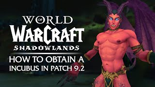 How to obtain the INCUBUS Warlock Demon Pet in Patch 92  Shadowlands [upl. by Thaine]