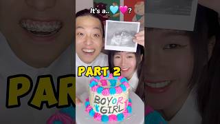 Gender Reveal 👶🏻It’s a🩵🩷part 2 part2 shorts genderreveal funny [upl. by Namhar]