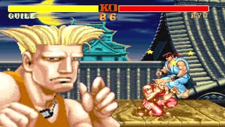 Street Fighter 2 Hack 💥 Super Golden Edition 💥 GUILE Are you man enough to fight with me [upl. by Amees293]