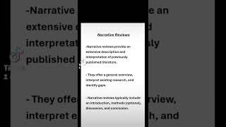 Narrative review in research  What is a Narrative review [upl. by Dralliw]