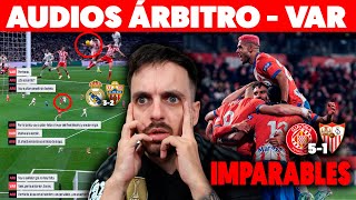 💥¡¡SE FILTRAN LOS AUDIOS del ÁRBITRO  VAR en el MADRID 32 ALMERÍA · GIRONA MANITA al SEVILLA 51 [upl. by Kcirdehs]