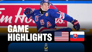 Highlights USA vs Slovakia  2024 WorldJuniors [upl. by Othilia]