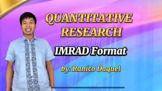 What is IMRAD format in research quantitative and qualitative research research format [upl. by Ayad431]