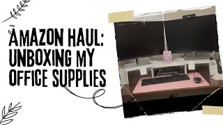 Unboxing New Office Supplies for My New Job Office Setup amp Organization Ideas [upl. by Erena522]