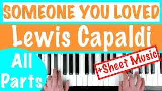 How to play SOMEONE YOU LOVED  Lewis Capaldi Piano Part Tutorial [upl. by Nuoras]