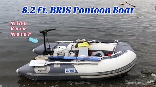 Setting Up the 82 Ft BRIS Inflatable Pontoon Boat  Trolling with Minn Kota Motor [upl. by Machos]