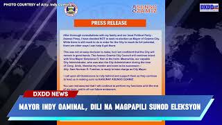 MAYOR INDY OAMINAL DILI NA MAGPAPILI SUNOD ELEKSYON [upl. by Guadalupe]