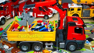 SURPRISE Crane Toy Unboxing Bruder Construction Truck Play  JackJackPlays [upl. by Petta832]