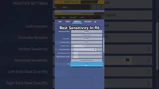 Best Console Champion Sensitivity 🌺 Best Sens In R6 r6 rainbowsixsiege r6siege r6shorts [upl. by Avram672]