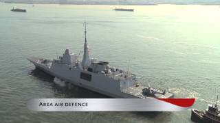 French Navy Aquitaine class Frigate DCNS FREMM in New York City [upl. by Sybley]