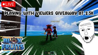 🔴Live I Roblox Blox Fruit Playing with Viewers Giveaway at 25k [upl. by Mcintyre476]