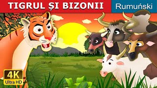 TIGRUL ȘI BIZONII  Tiger and Buffaloes in Romana  RomanianFairyTales [upl. by Sokil]