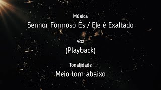 Senhor Formoso És  Ele é Exaltado  Playback com legenda  Meio tom abaixo [upl. by Atteynot364]