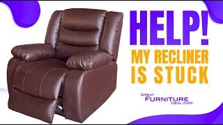 How to fix a broken recliner that is stuck in the recline position Fix broken power recliner [upl. by Ttik]