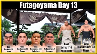 Grand Sumo Day 13 Futagoyama Beya Nov2024 Koga Souga Nobehara Denuma [upl. by Leterg689]