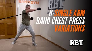 6Single Arm Band Chest Press Variations To Try [upl. by Hallimaj]