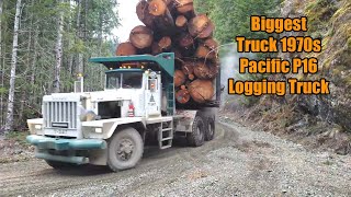 Biggest Truck 1970s Pacific P16 150 Ton Logging Truck [upl. by Tilney]