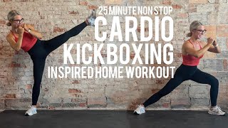 25 Minute NonStop Cardio Kickboxing Inspired Workout  All Standing  Low Impact  No Jumping [upl. by Otreblide]