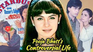 POOJA BHATTS WEIRD RELATIONSHIP WITH MAHESH BHATT ENDED HER BOLLYWOOD CAREER [upl. by Ardnauqal981]