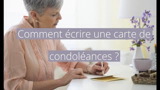 Comment rédiger une carte de sincères condoléances [upl. by Fifi86]