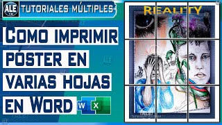 Como Imprimir Poster En Word – Hacer Un Poster e Imprimir En Varias Hojas [upl. by Osher127]