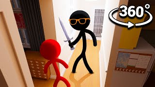 360° Stickman Breaks into YOUR House Animation [upl. by Shakespeare]